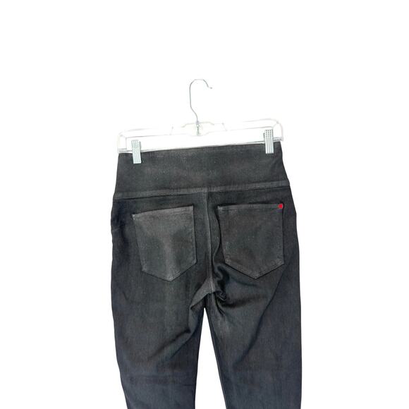 Spanx Gray Slimming Stretch Shimmer Coasted Skinny Leg Pants Size Small - Picture 7 of 11
